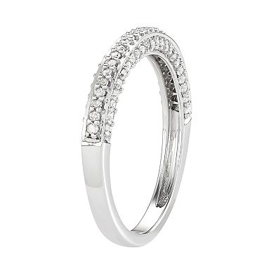 10k White Gold 3/8 Carat T.W. Diamond Wedding Ring