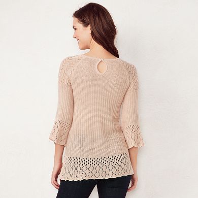 Women's LC Lauren Conrad Pointelle Scoopneck Sweater