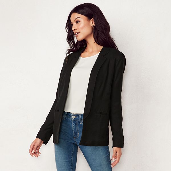 Women's LC Lauren Conrad Relaxed Open-Front Blazer