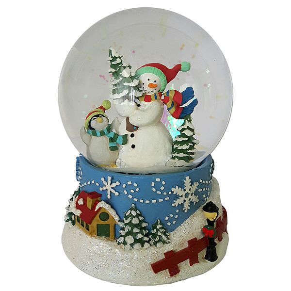 Wind-Up Musical Snowman Christmas Snow Globe