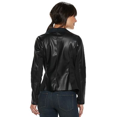 Women's Apt. 9® Faux Leather Flyaway Jacket