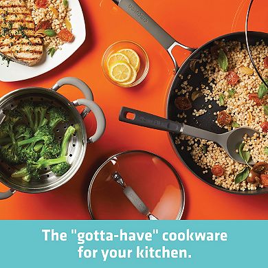 Circulon Elementum Hard-Anodized 3-quart Nonstick Covered Straining Saucepan