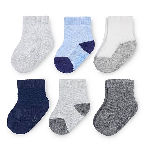 Baby Boy Fruit of the Loom 6pack Blue Crew Socks