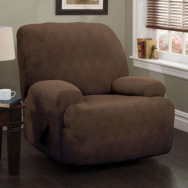 Jeffrey Home Stretch Sensations Stretch Optic Jumbo Recliner Slipcover