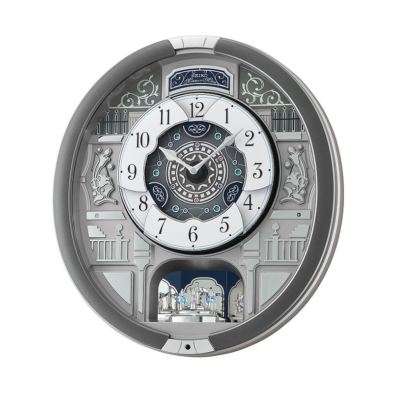 Seiko Melodies In Motion Wall Clock - QXM366SRH, Silver