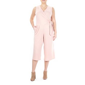 Women's Nina Leonard Wide-Leg Capri Jumpsuit