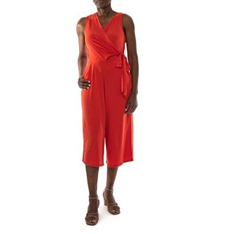 Women's Nina Leonard Wide-Leg Capri Jumpsuit