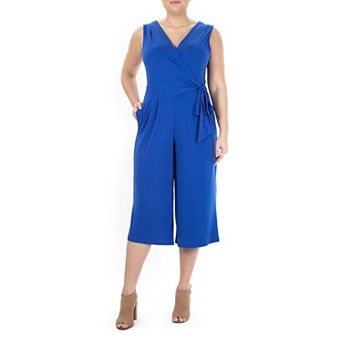 Women's Nina Leonard Wide-Leg Capri Jumpsuit