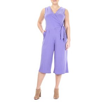 Women's Nina Leonard Wide-Leg Capri Jumpsuit