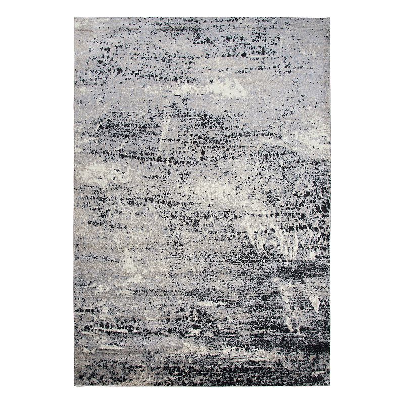 Rizzy Home Encore Contemporary Abstract II Solid Rug, Brown, 5X7 Ft