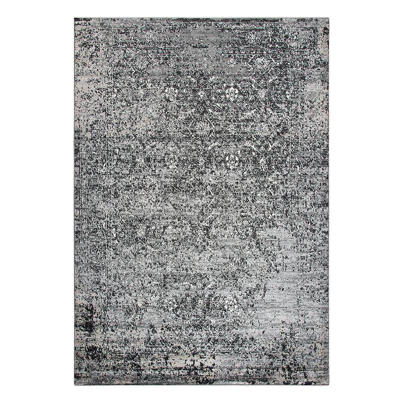 Rizzy Home Encore Traditional Overdyed Trellis Rug, Brown, 5X7 Ft