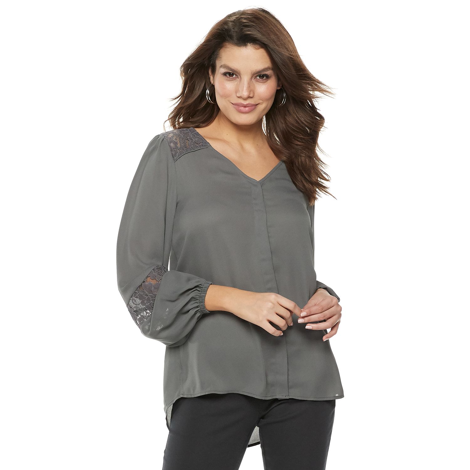 Women's Apt. 9® Lace Yoke Blouse