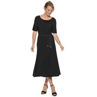 Women's Nina Leonard Solid Midi Dress