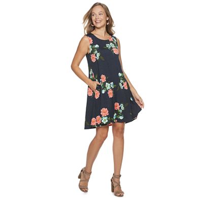 Women's Nina Leonard Floral Swing Dress