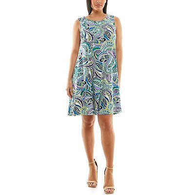 Women's Nina Leonard Floral Swing Dress