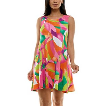 Women's Nina Leonard Floral Swing Dress