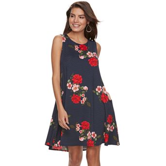 Women's Nina Leonard Floral Swing Dress
