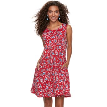 Women's Nina Leonard Floral Swing Dress