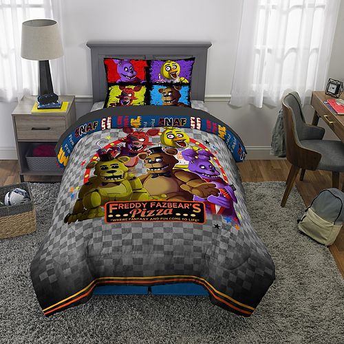 five nights at freddy's pizza security bedding set
