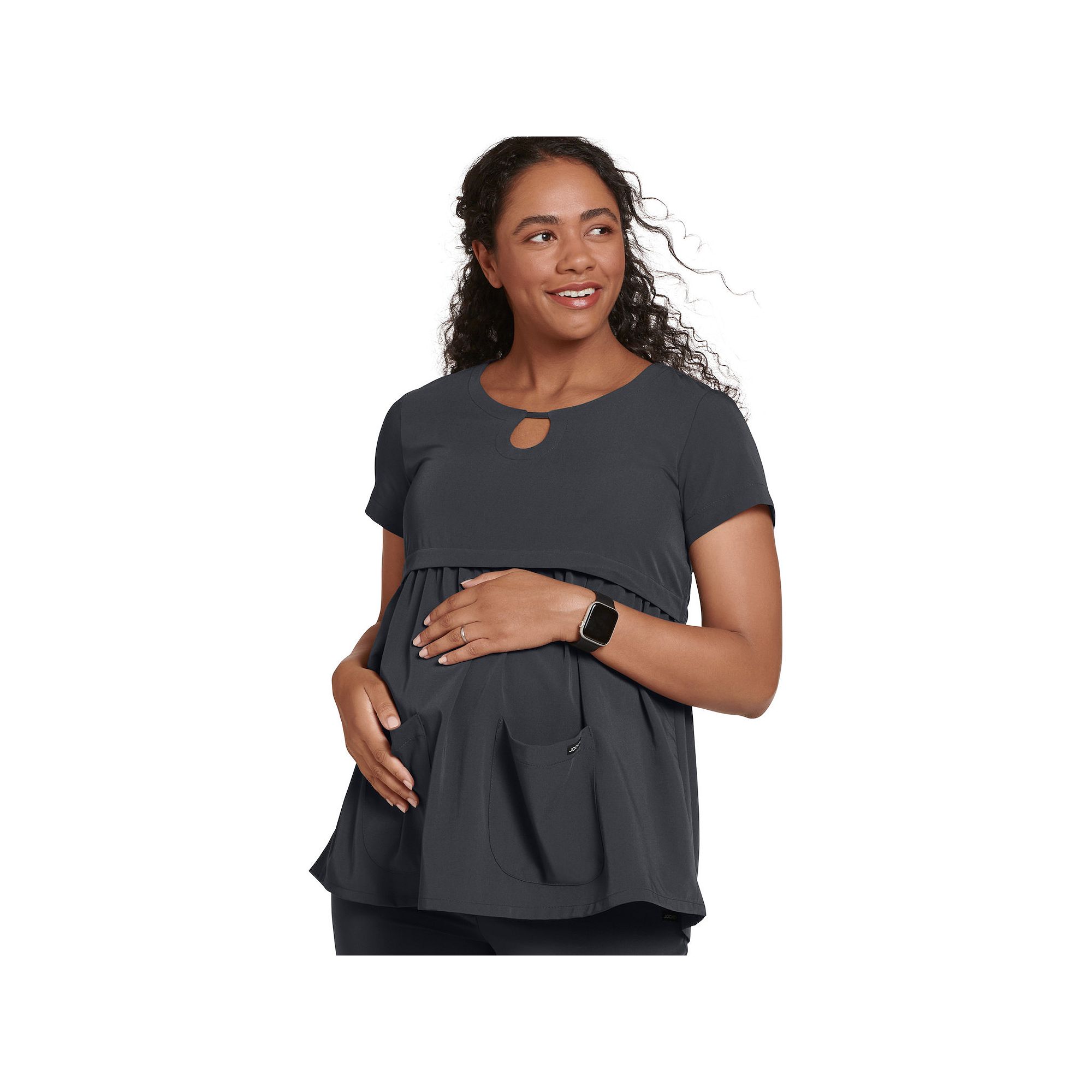Maternity Jockey® Scrubs Empire Waist Top 2461, Womens, Size: XS-MAT, Gre