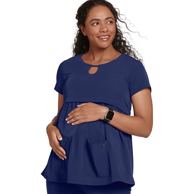 Plus Size Maternity Jockey® Scrubs Empire Waist Top 2461