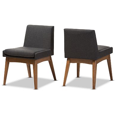Baxton Studio Mid-Century Dining Chair 2-piece Set 
