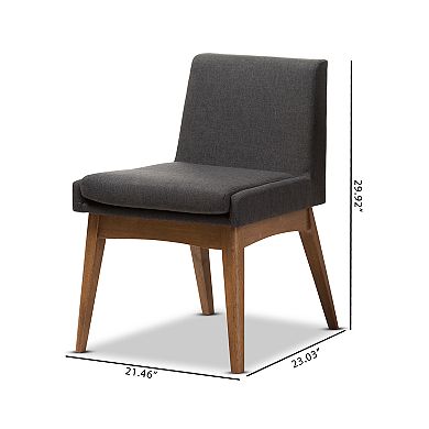 Baxton Studio Mid-Century Dining Chair 2-piece Set 