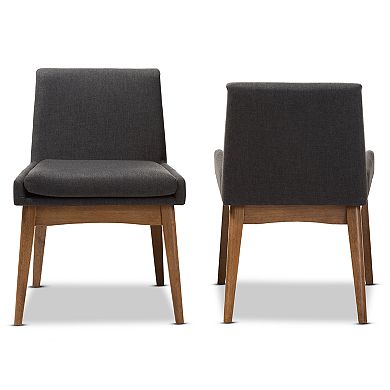 Baxton Studio Mid-Century Dining Chair 2-piece Set