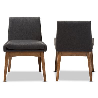 Baxton Studio Mid-Century Dining Chair 2-piece Set 