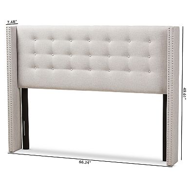 Baxton Studio Ginaro Tufted Upholstered Headboard 