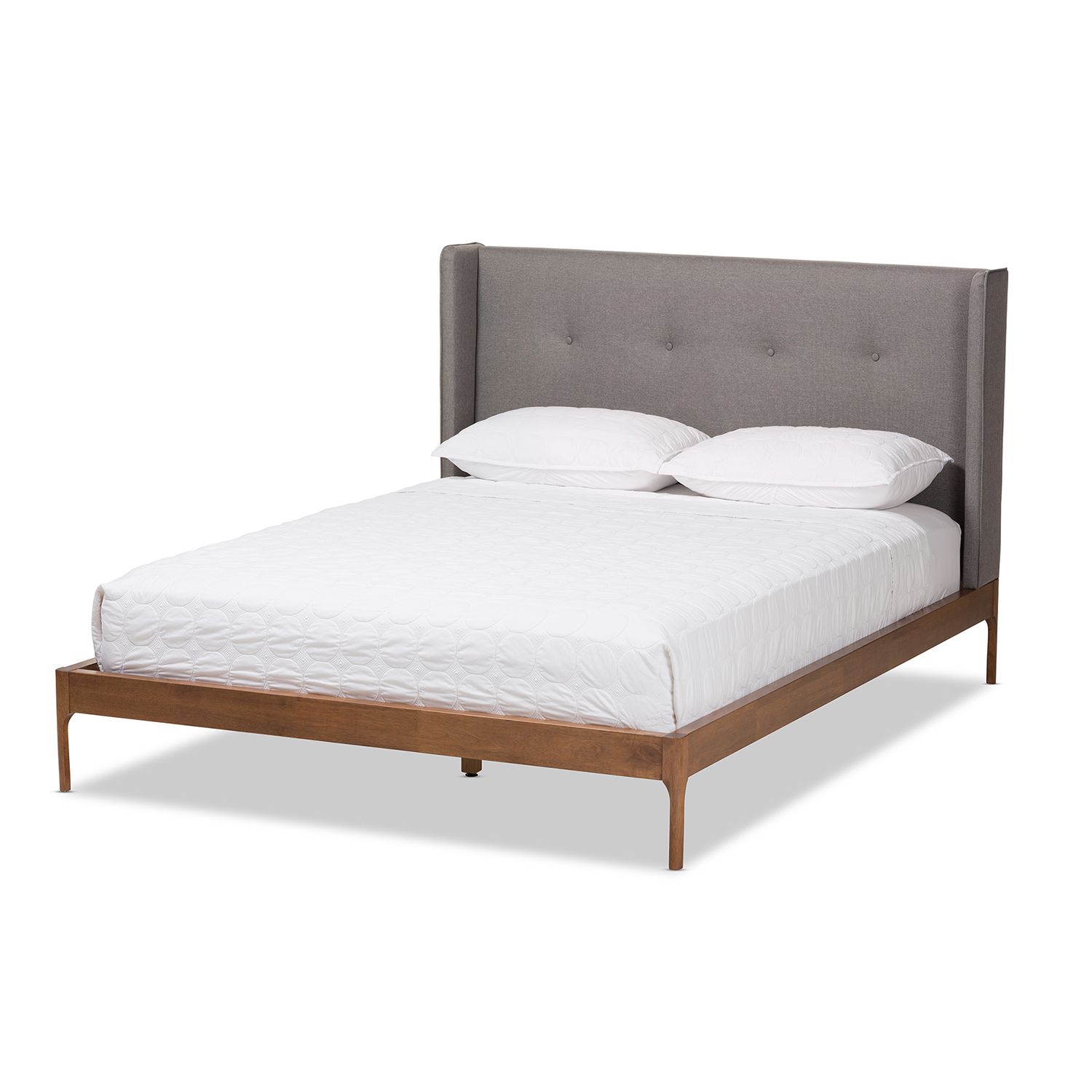 Baxton Studio Brooklyn Mid Century Platform Bed   3343341 ALT