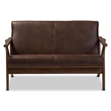 Baxton Studio Bianca Mid-Century Modern Loveseat