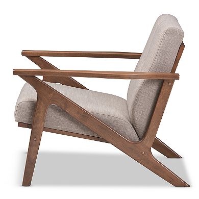 Baxton Studio Bianca Gray Mid-Century Modern Arm Chair