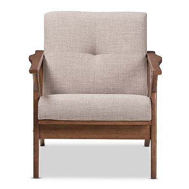 Baxton Studio Bianca Gray Mid-Century Modern Arm Chair