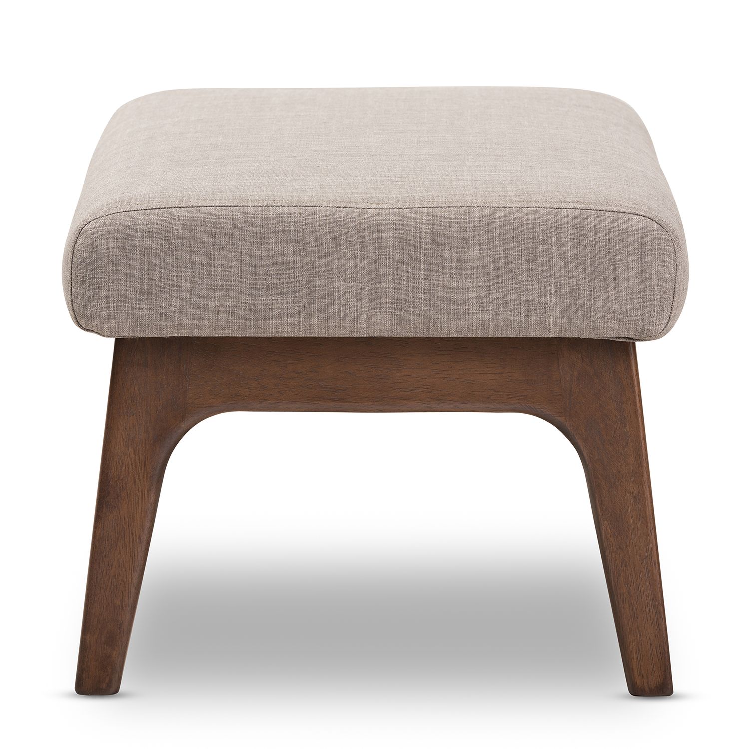 Baxton Studio Bianca Gray Mid-Century Modern Ottoman