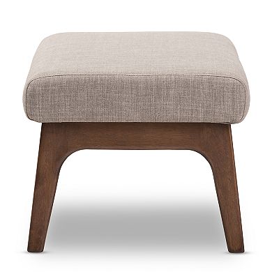 Baxton Studio Bianca Gray Mid-Century Modern Ottoman