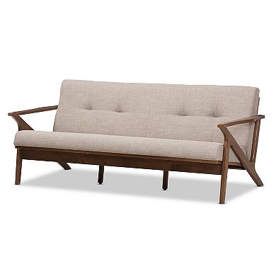 Baxton Studio Bianca Gray Mid-Century Modern Sofa