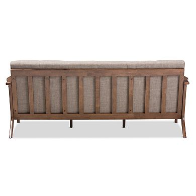 Baxton Studio Bianca Gray Mid-Century Modern Sofa