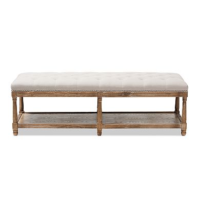 Baxton Studio Celeste Rustic Coffee Table Bench 