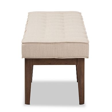 Baxton Studio Lucca Mid-Century Upholstered Bench