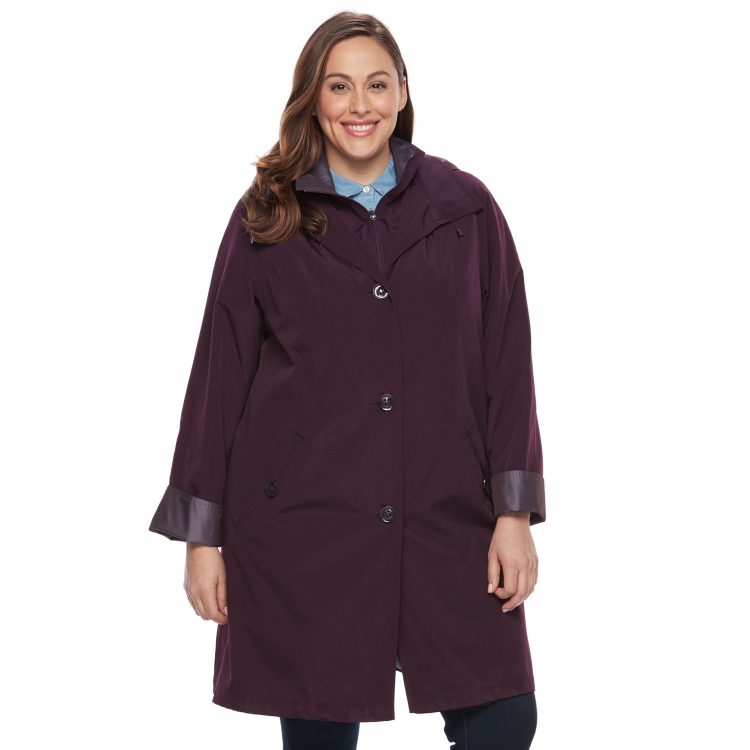 plus size rain jackets with hood