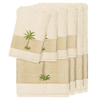Linum Home Textiles 8 pc Colton Embellished Bath Towel Set