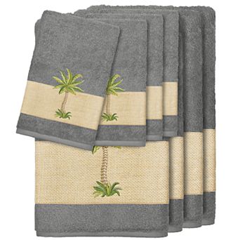 Linum Home Textiles 8 pc Colton Embellished Bath Towel Set
