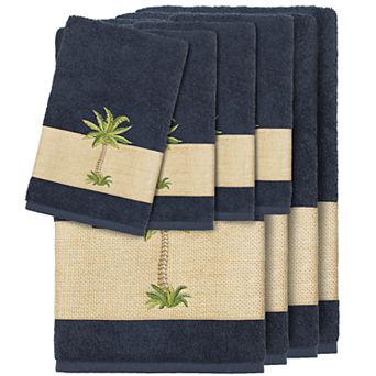 Linum Home Textiles 8 pc Colton Embellished Bath Towel Set