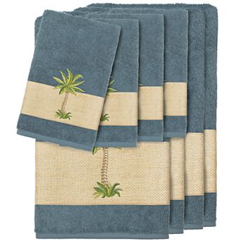 Linum Home Textiles 8 pc Colton Embellished Bath Towel Set
