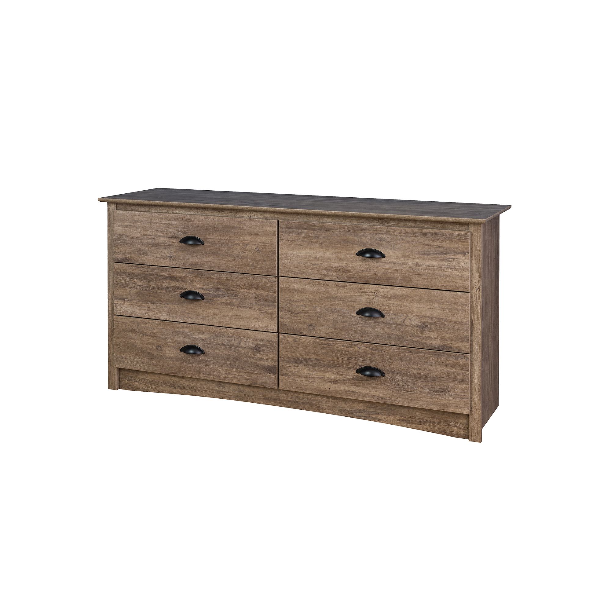 Prepac Salt Spring 6-Drawer Dresser, Gray