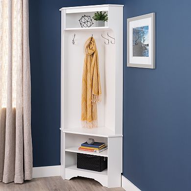 Prepac Entryway Hall Tree Storage Cabinet