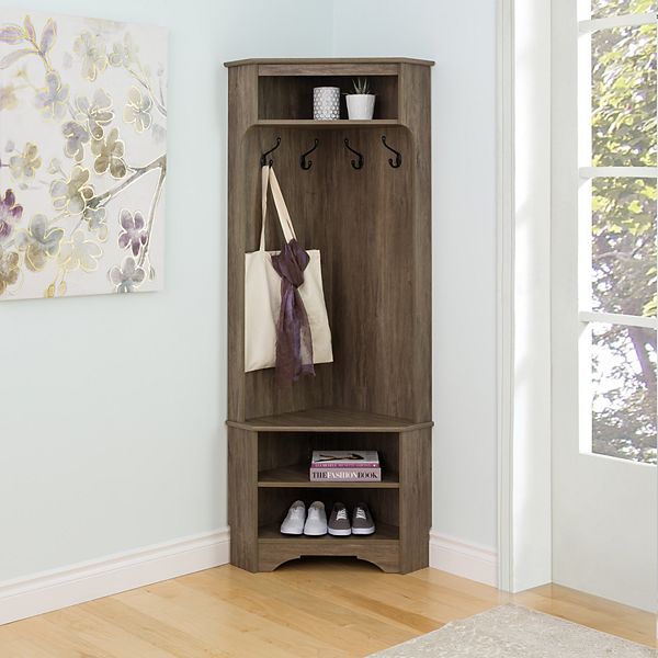 Prepac Entryway Hall Tree Storage Cabinet