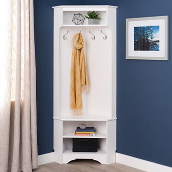Prepac Entryway Hall Tree Storage Cabinet