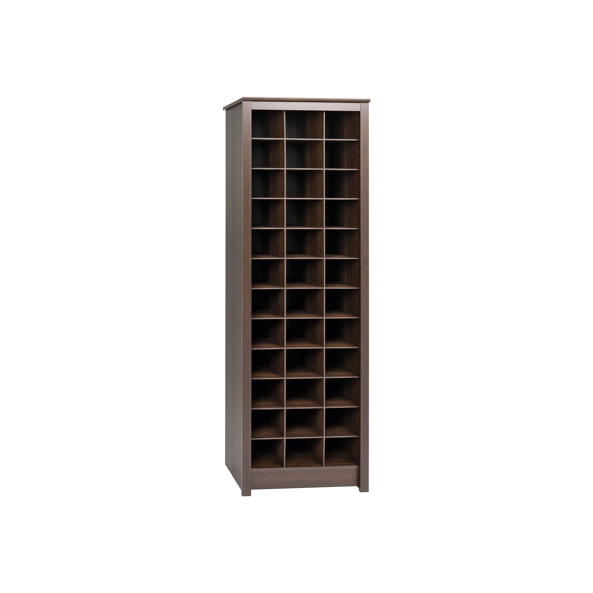 Prepac Tall Shoe Storage Cabinet, Dark Brown